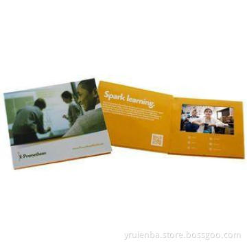 high resolution Advertising 5 inch screen Video Greeting Ca